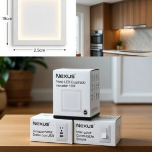 Panel LED Cuadrado 18W